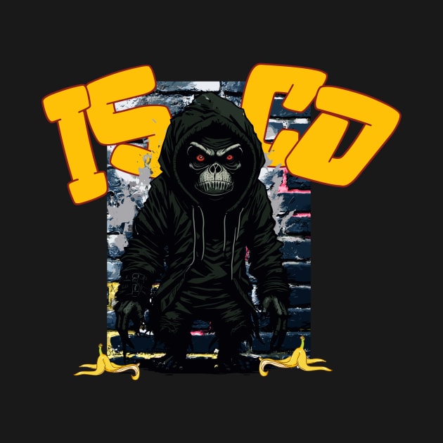 Graffiti zombie monkey by ISCD T-shirt