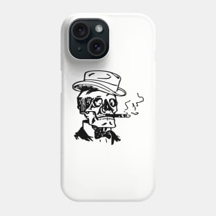 Skeleton Skull Top Hat Smoking Cigar Phone Case