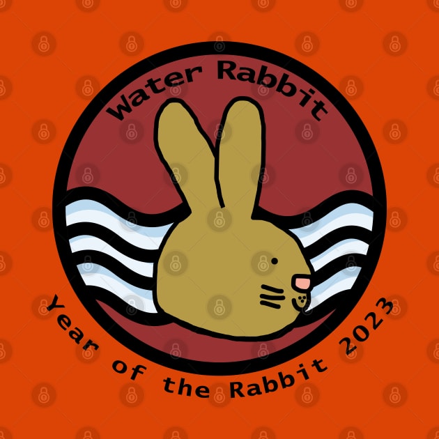 Water Bunny Rabbit Year of the Rabbit 2023 by ellenhenryart