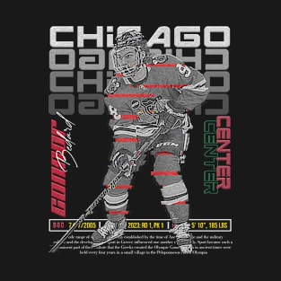 Connor Bedard Hockey Art Blackhawks T-Shirt