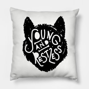 Young And Restless Dog Pillow