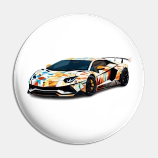 Colourful Lamborghini Aventador Pin