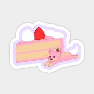 strawberry cake dog Magnet