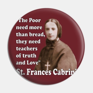 St Frances Cabrini Catholic Saint Pin