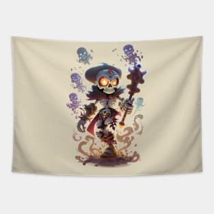 Skeletoon Wizard Tapestry