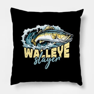 Walleye Fishing Walleye Slayer Fishing Enthusiast Pillow