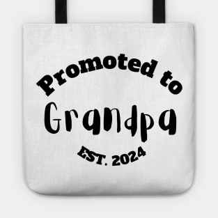 Promoted to Grandpa Est. 2024 Tote