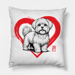 I Love My Maltese - I Love my dog - Enchanting dog Pillow