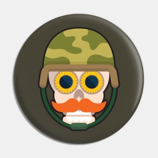 Army Sugar Skull Pin