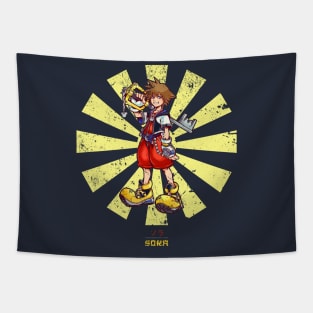 Sora Retro Japanese Kingdom Hearts Tapestry