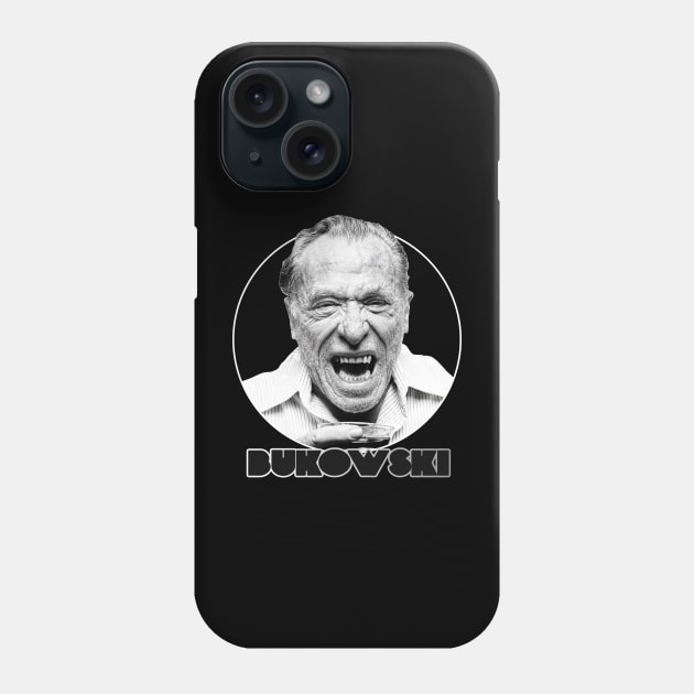 Retro Laughing Charles Bukowski Tribute Phone Case by darklordpug