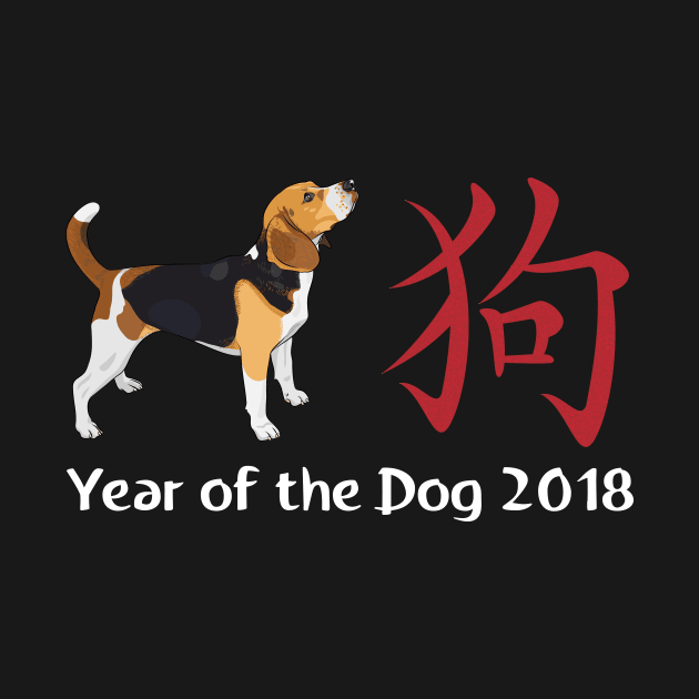 Year of the Dog 2018 Chinese New Year Beagle by bbreidenbach