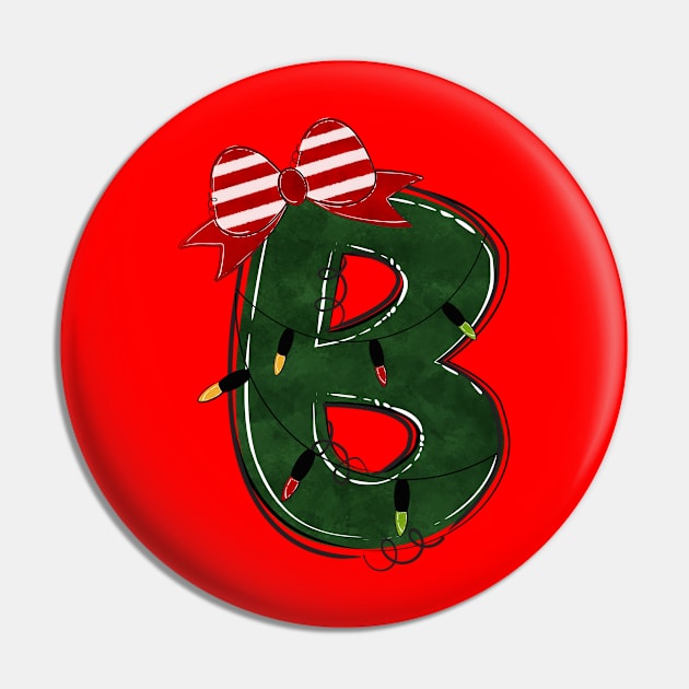 Letter B - Christmas Letter Pin by Pop Cult Store