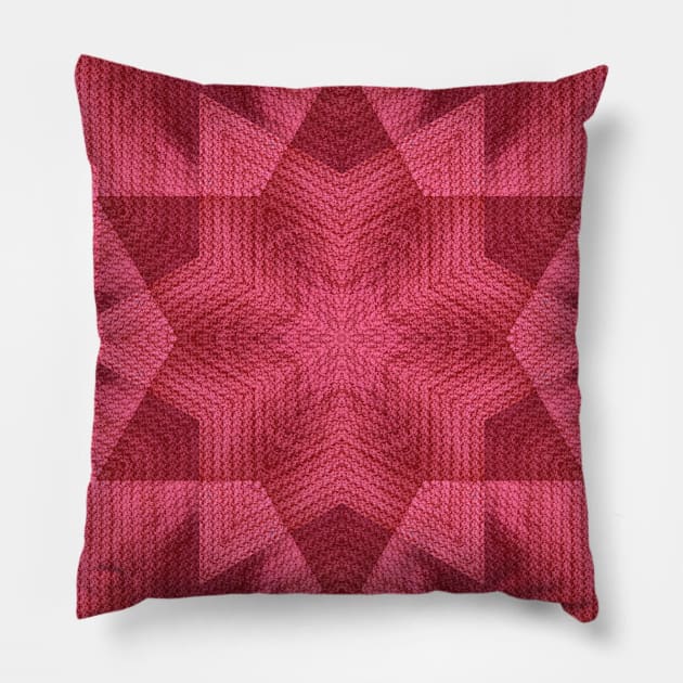 Mandala Kaleidoscope in Shades of Pink Pillow by Crystal Butterfly Creations