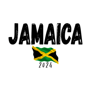 Jamaica Souvenir 2024 Vacation Trip Caribbean Travel Flag T-Shirt