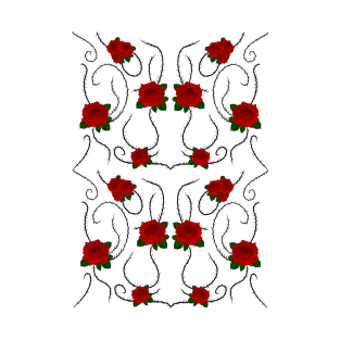 Thorns and Roses Pattern Full T-Shirt