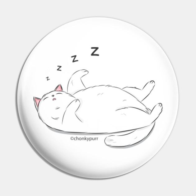 Cat Sleeps Cat Pin Teepublic Au