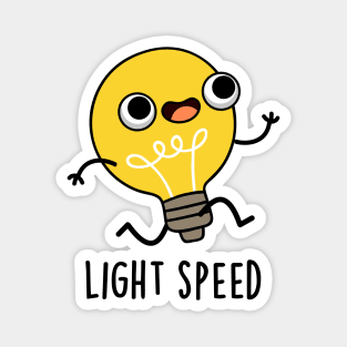 Light Speed Cute Running Bulb Pun Magnet