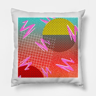 Memphis Style Inspired Pattern Pillow