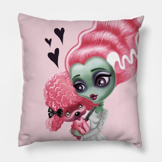 Stitches and the Bride Pillow by sandygrafik