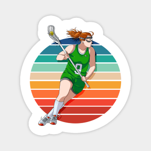 Female Lacrosse Player Lax Girl Women's Sports Gift Magnet