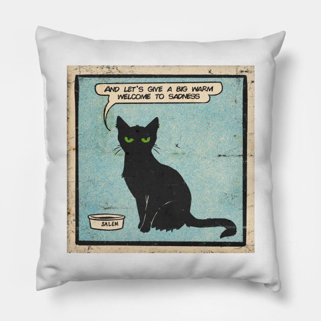 Salem the Cat Vintage Comic Pillow by This Is Fun, Isn’t It.