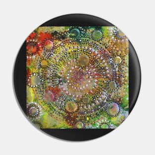 Super Nova Tie Dye Mandala by Julie Ann Stricklin Pin