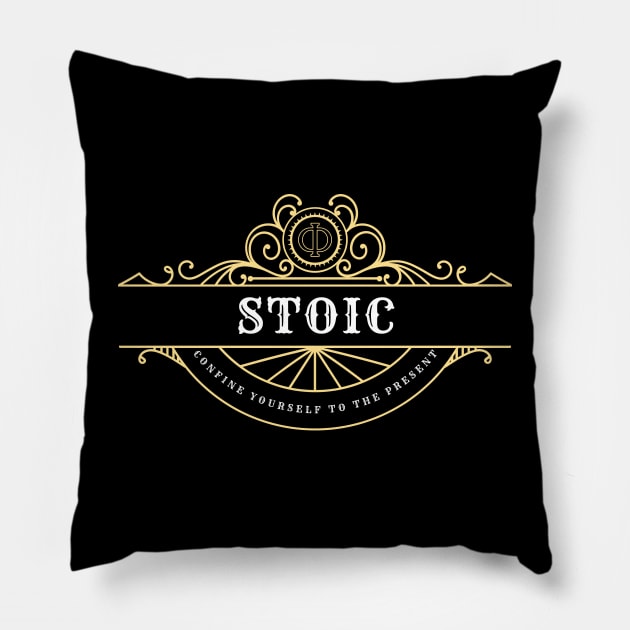 Confine yourself to the present - stoicism Pillow by Stoiceveryday