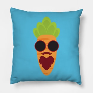 Carrot with Moustache Pillow