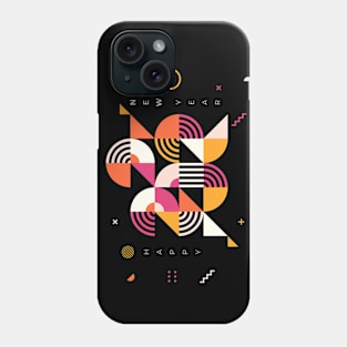 Happy New Year 2022 // Modern Geometric Design Phone Case