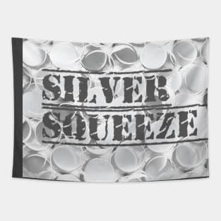 Silver Squeeze Coins Tapestry