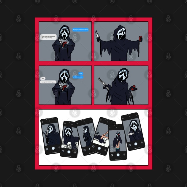 Ghostface Scream Selfies by Bored Imagination Pop Art Absurdities 