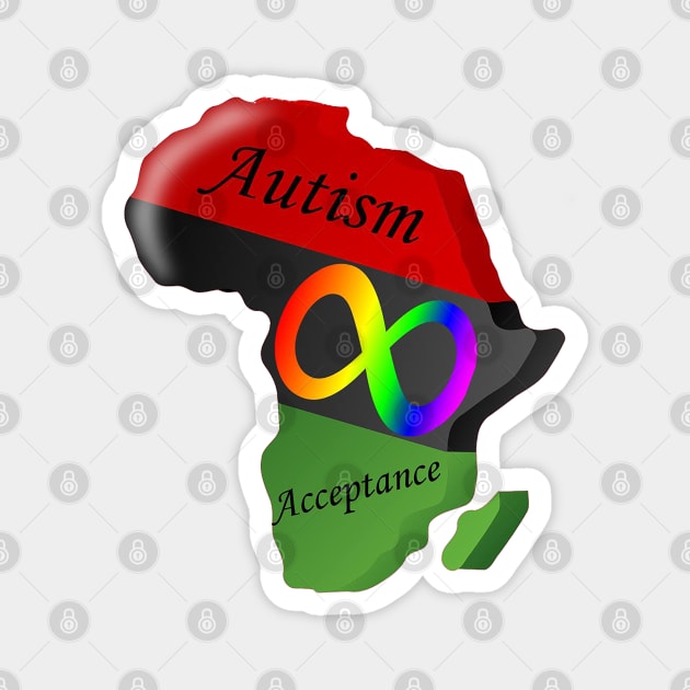 Black Autism Acceptance Magnet by The Black Autist