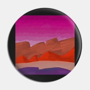 Red Rock Sunset Pin