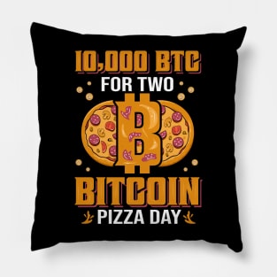 10000 bitcoin for two pizza funny bitcoin humor pizza over bitcoin crypto gift Pillow