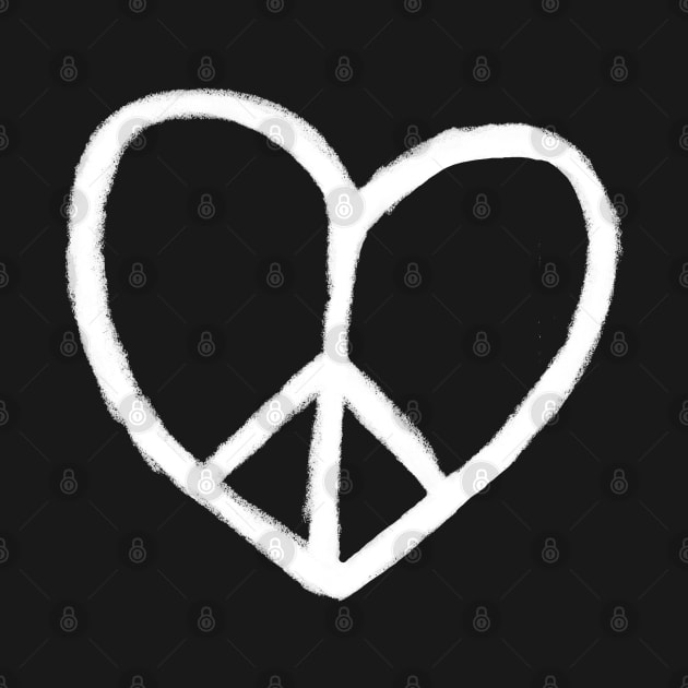 Heart Peace Logo, Peace and Love in One by badlydrawnbabe