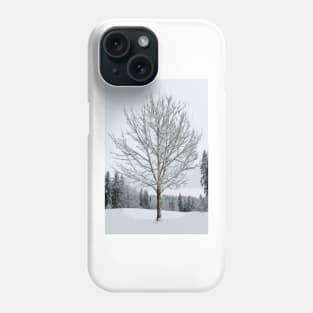 Abstract Snow Covered Tree Phone Case