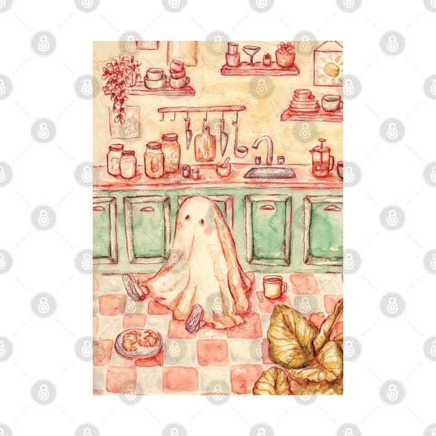 Mourning Morning Ghost Illustration by lizillu