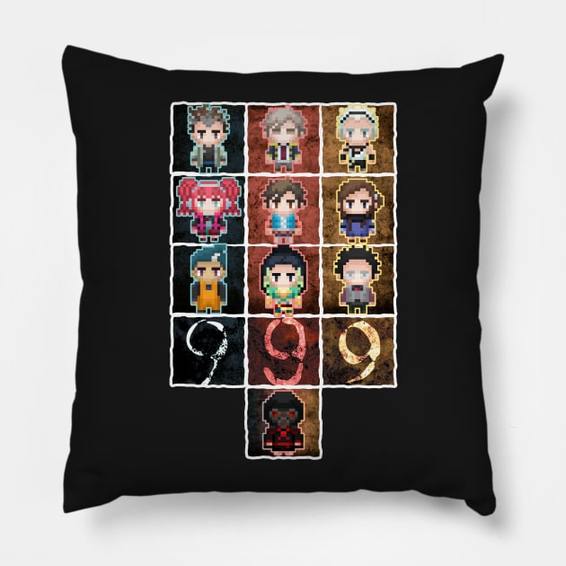 9 sprites 9 persons 9 pixels Pillow by Maxigregrze