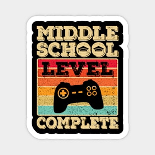 Middle School Graduation Boys Level Complete Graduate Magnet