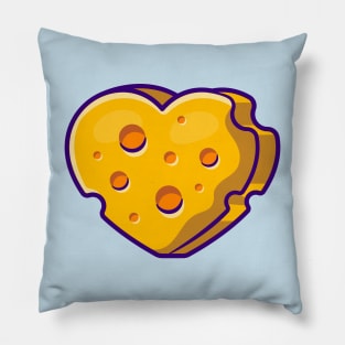 Cheese Shape Love Cartoon Pillow