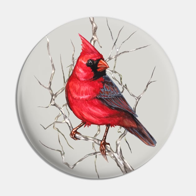 Northern Cardinal Pin by Primal Arc