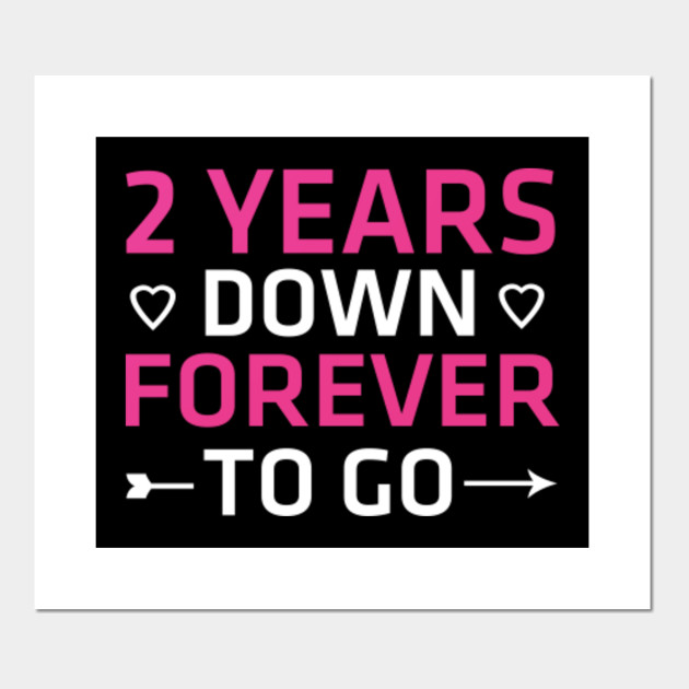 2nd Wedding Anniversary Down Forever Go Funny 2nd Wedding
