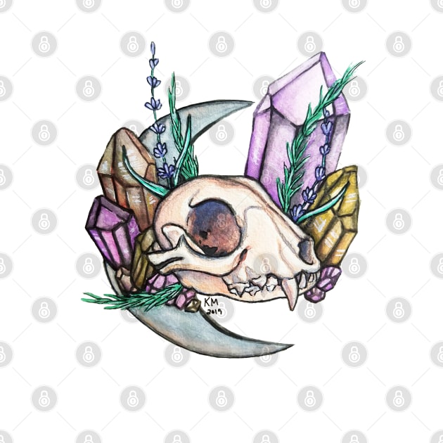 Skull and Crystal by KMogenArt