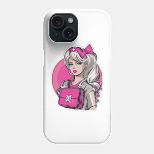 barbie nurse sketch art Phone Case