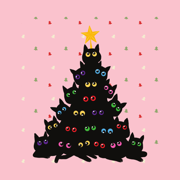 Cat Christmas Tree by Bro Aesthetics