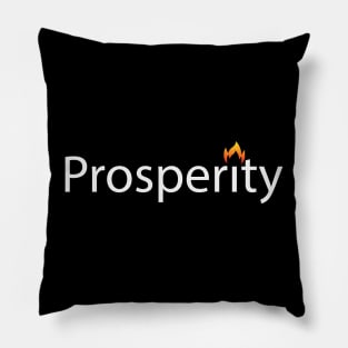 Prosperity artistic text design Pillow