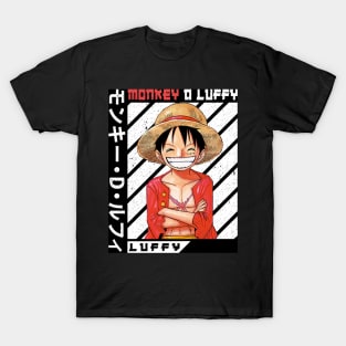 T-Shirt Luffy Cosplay Shirt One Piece Anime Straw Hat Pirate Scar