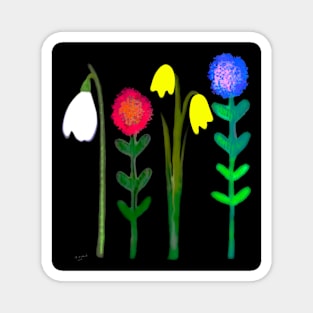 BRIGHT FLOWERS T-SHIRT Magnet