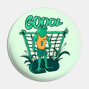 Frog - Soccer Player Pin